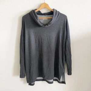 Loft Lou & grey, gray oversized knit long sleeve cowl neck top size L